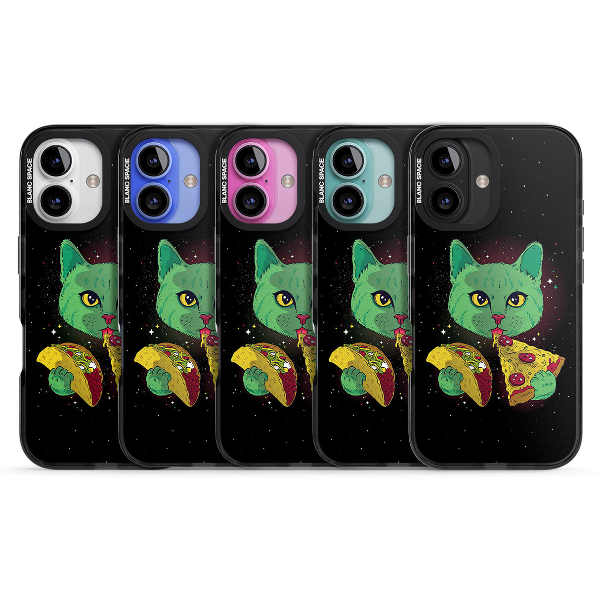 iPhone 16 Pro Max Pizza Purr Black Impact Phone Case