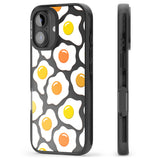 iPhone 16 Pro Max Fried Egg Pattern Black Impact Phone Case