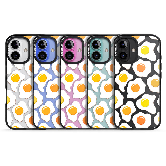 iPhone 16 Pro Max Fried Egg Pattern Black Impact Phone Case