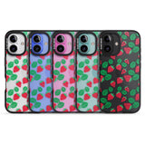 iPhone 16 Pro Max Strawberry Pattern Black Impact Phone Case