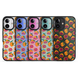 iPhone 16 Pro Max Blood Orange Fruit Pattern Transparent Black Impact Phone Case