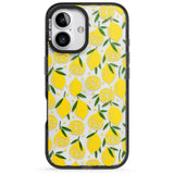 iPhone 16 Pro Max Bright Lemon Fruity Pattern Black Impact Phone Case