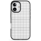 iPhone 16 Pro Max Simplistic Small Grid Designs White Black Impact Phone Case