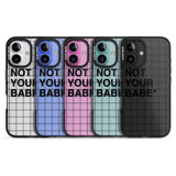 iPhone 16 Pro Max Grid Pattern Not Your Babe Black Impact Phone Case