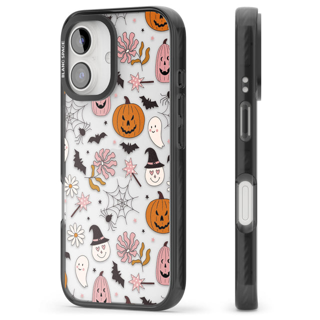 Spooky Mix Black Impact Phone Case for iPhone 16, iPhone 16 Plus