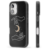 iPhone 16 Pro Max Hands Surrounding Moon Black Impact Phone Case