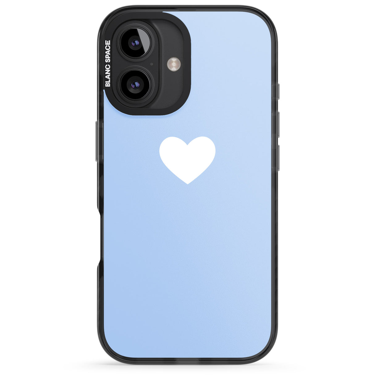 Single Heart Design: White & Baby Blue