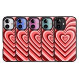 iPhone 16 Pro Max Red Heart Illusion Black Impact Phone Case