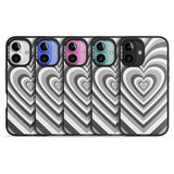 iPhone 16 Pro Max Monochrome Heart Illusion Black Impact Phone Case