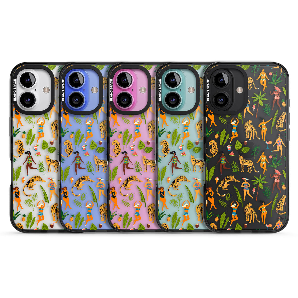 iPhone 16 Pro Max Tropical Summer Black Impact Phone Case