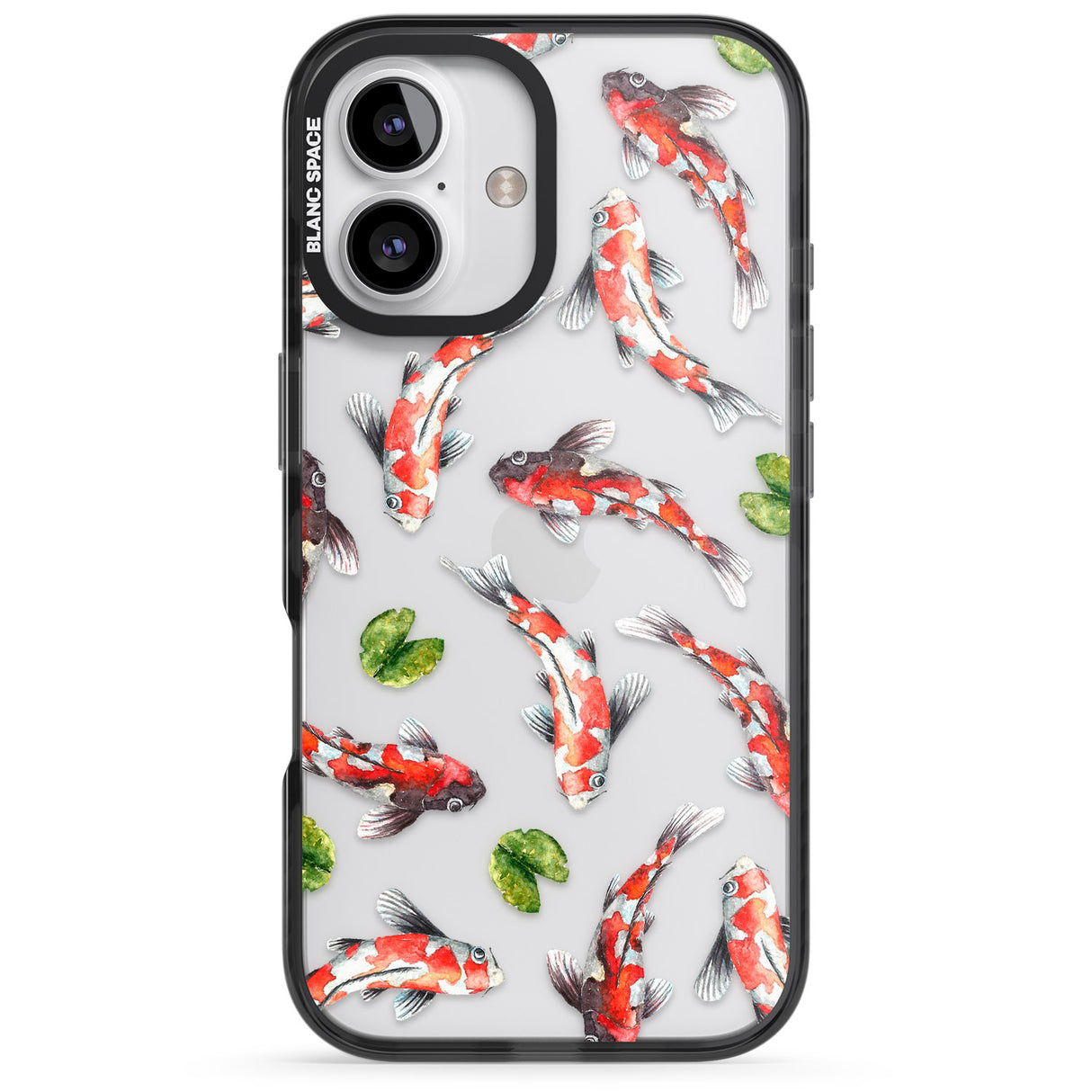 iPhone 16 Pro Max Koi Fish Japanese Watercolour Black Impact Phone Case