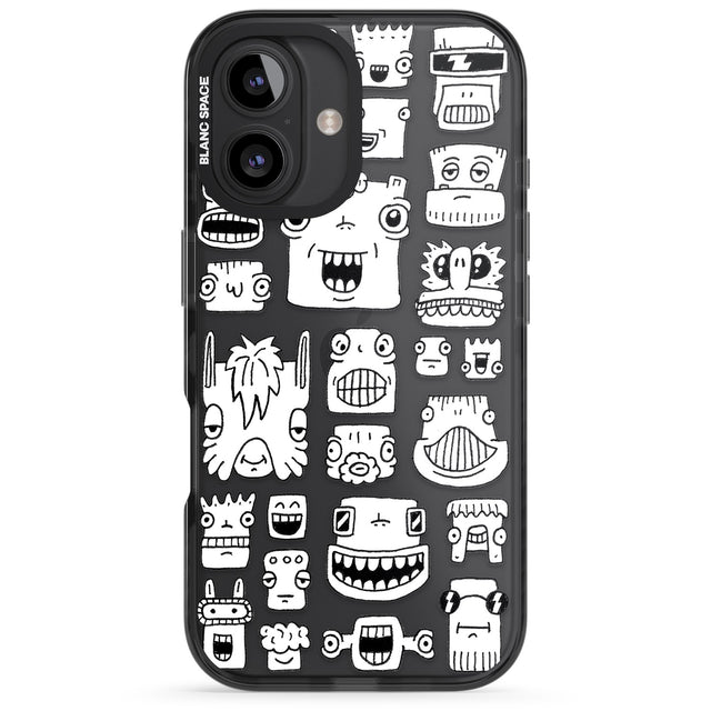 iPhone 16 Pro Max Burst Heads Black Impact Phone Case