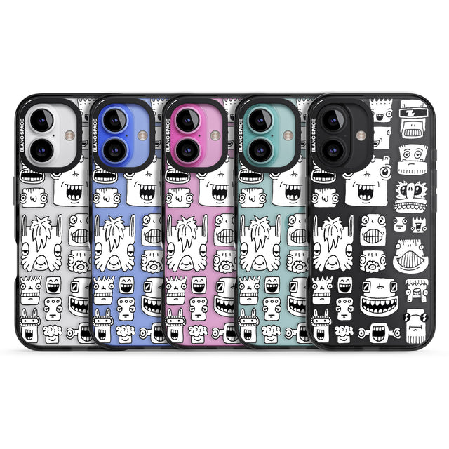 iPhone 16 Pro Max Burst Heads Black Impact Phone Case