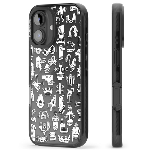 iPhone 16 Pro Max Weird Friends Black Impact Phone Case