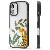 iPhone 16 Pro Max Large Jaguar Clear Jungle Cat Pattern Black Impact Phone Case