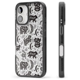 iPhone 16 Pro Max Leafy Bears Black Impact Phone Case