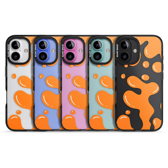 iPhone 16 Pro Max Orange Lava Lamp Black Impact Phone Case