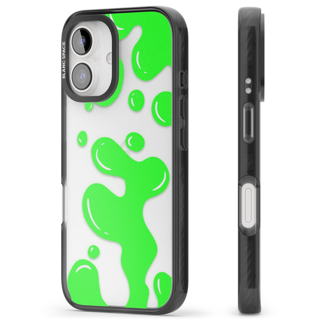 iPhone 16 Pro Max Green Lava Lamp Black Impact Phone Case