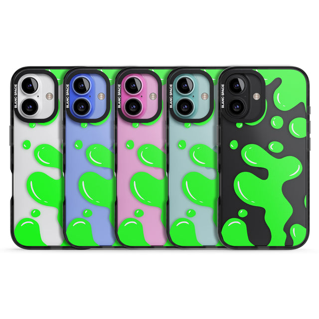 iPhone 16 Pro Max Green Lava Lamp Black Impact Phone Case