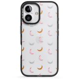 iPhone 16 Pro Max Colourful Crescent Moons Black Impact Phone Case