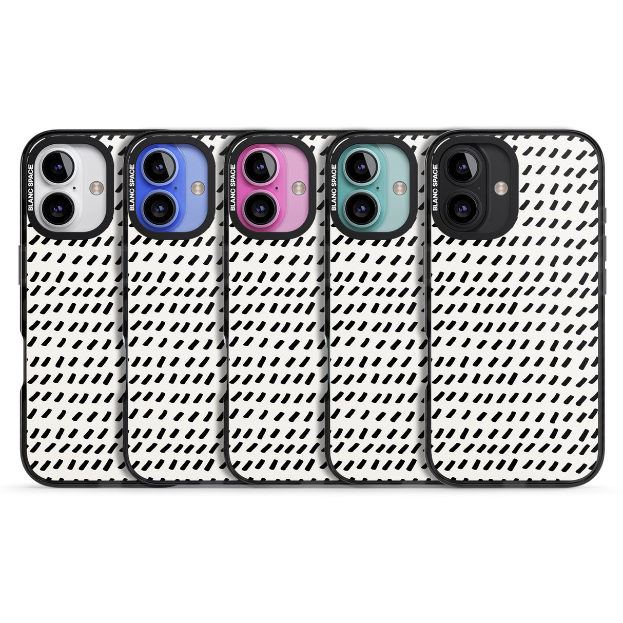 iPhone 16 Pro Max Hand Drawn Lines Pattern Black Impact Phone Case