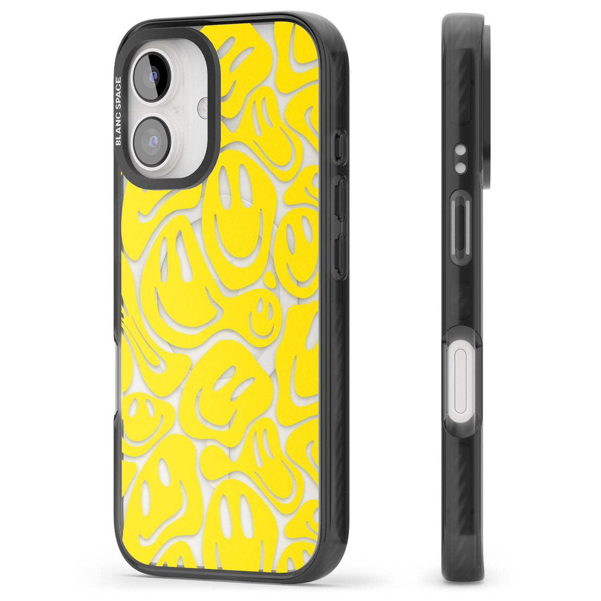 iPhone 16 Pro Max Yellow Acid Faces Black Impact Phone Case