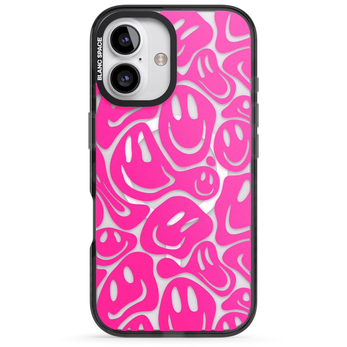 iPhone 16 Pro Max Pink Acid Faces Black Impact Phone Case