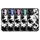 iPhone 16 Pro Max Black & White Acid Wash Tie-Dye Pattern Black Impact Phone Case