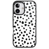 iPhone 16 Pro Max Dalmatian Print Black Impact Phone Case