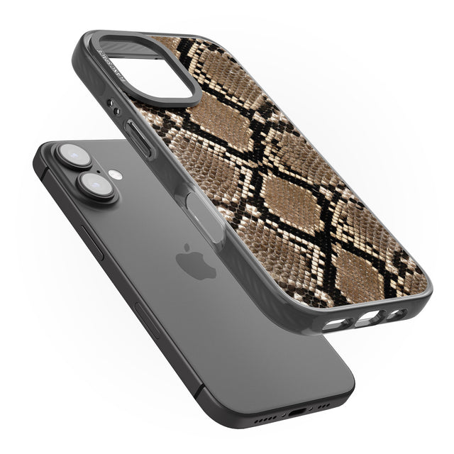 iPhone 16 Pro Max Snakeskin Black Impact Phone Case