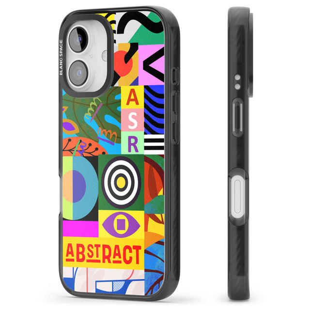 iPhone 16 Pro Max Patchwork Black Impact Phone Case