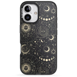 iPhone 16 Pro Max Suns, Moons & Star Signs Black Impact Phone Case