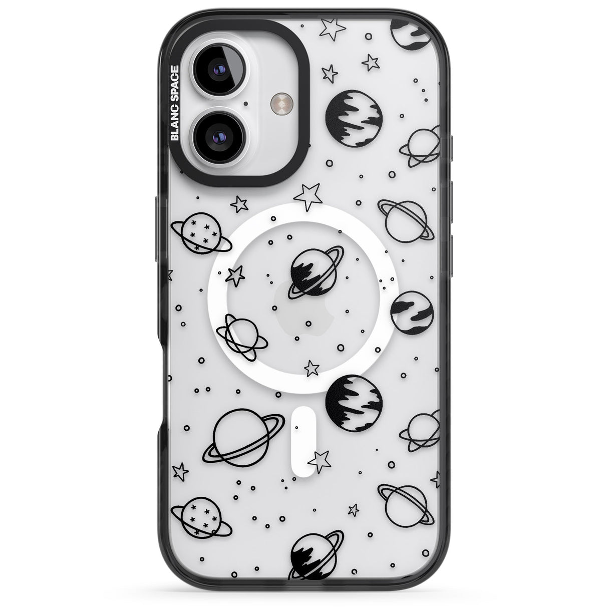 Cosmic Outer Space Design Black on Clear