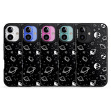 iPhone 16 Pro Max Cosmic Outer Space Design White on Black Black Impact Phone Case