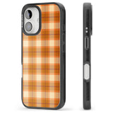 Pumpkin Plaid Black Impact Magsafe Phone Case for iPhone 16, iPhone 16 Plus