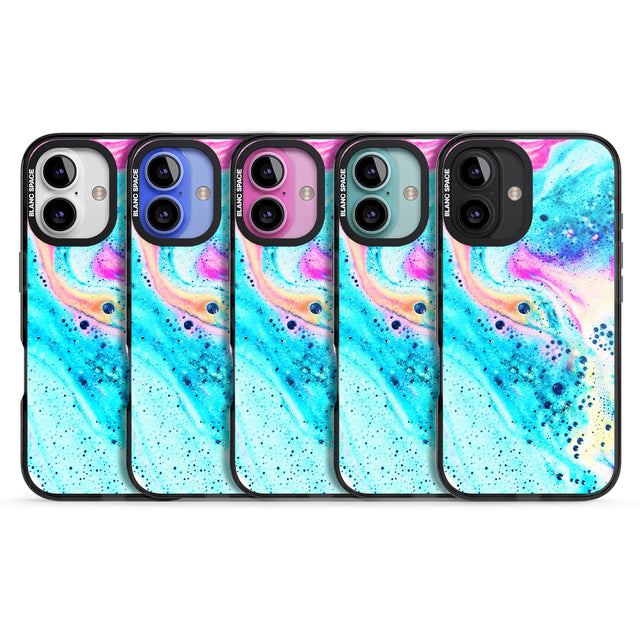 iPhone 16 Pro Max Ocean White Bath Bomb Black Impact Phone Case