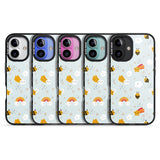 iPhone 16 Pro Max Sweet As Honey Patterns: Bees & Rainbows Black Impact Phone Case