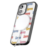 iPhone 16 Love Pattern Clear Impact Phone Case