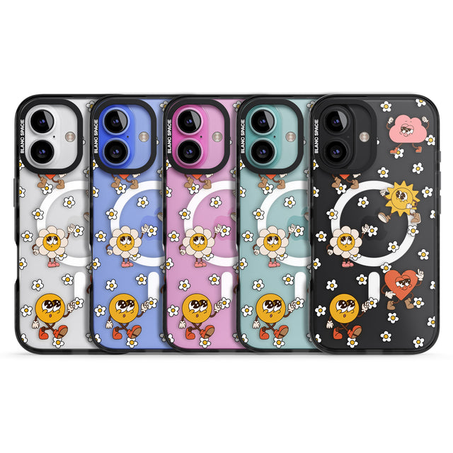 iPhone 16 Daisies & Friends Clear Impact Phone Case