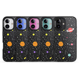 iPhone 16 Pro Max Cute Cartoon Planets Black Impact Phone Case