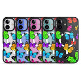 iPhone 16 Pro Max Vibrant Butterflies Black Impact Phone Case