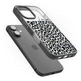 iPhone 16 Pro Max Personalised Seafoam Green & Cursive Leopard Spots Black Impact Phone Case