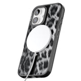 iPhone 16 Pro Max Personalised Snow Leopard Print Black Impact Phone Case