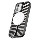 iPhone 16 Pro Max Personalised Zebra Print Black Impact Phone Case