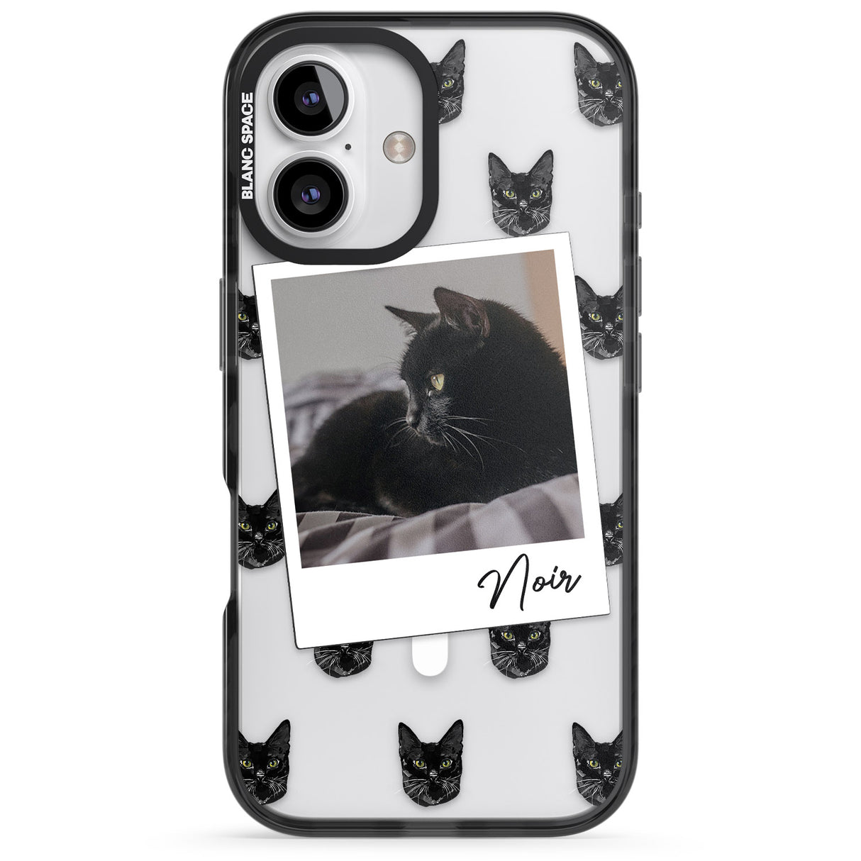 iPhone 16 Pro Max Personalised Bombay Cat Photo Black Impact Phone Case