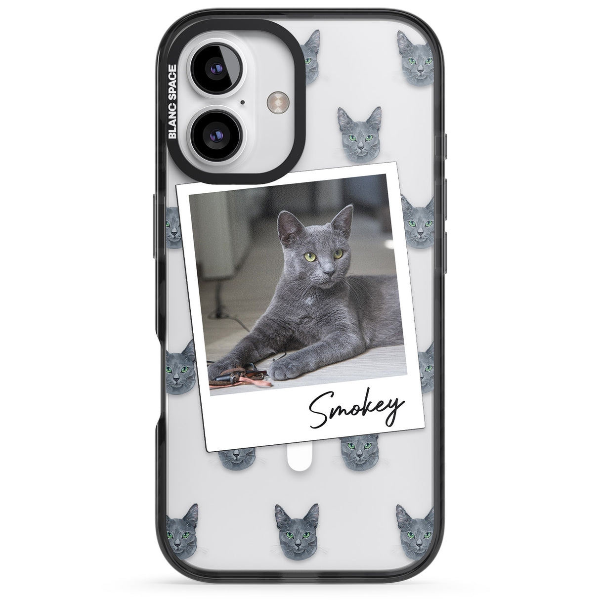 iPhone 16 Pro Max Personalised Korat Cat Photo Black Impact Phone Case