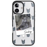 iPhone 16 Pro Max Personalised Korat Cat Photo Black Impact Phone Case