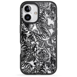 iPhone 16 Pro Max Personalised Chinese Tiger Pattern Black Impact Phone Case