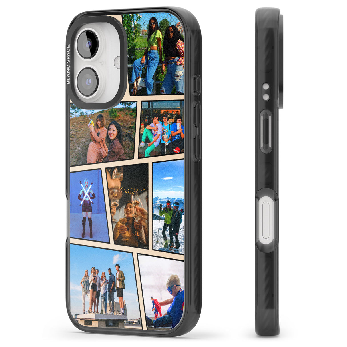 iPhone 16 Pro Max Comic Strip Photo Black Impact Phone Case