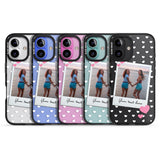 iPhone 16 Pro Max Personalised Instant Film & Hearts Photo Black Impact Phone Case